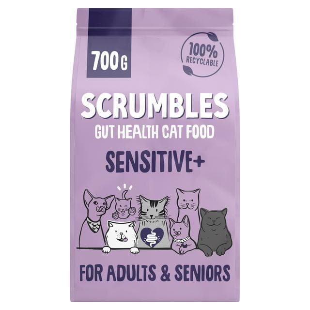 Scrumbles Gut Friendly Cat Food Sensitive + for Adults & Seniors 700g - gallery image 1