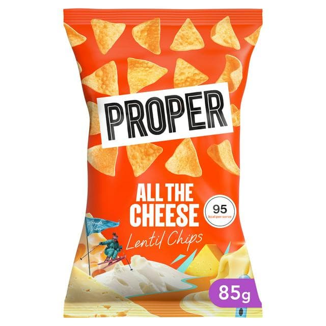 Proper All the Cheese Lentil Chips 85g - gallery image 1