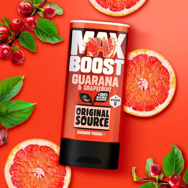 Original Source Max Boost 400ml Guarana & Grapefruit Shower Gel - gallery image 3