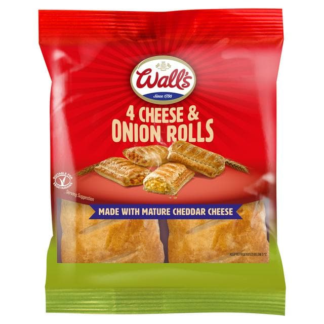 Wall's Cheese & Onion Rolls x4 220g - gallery image 1