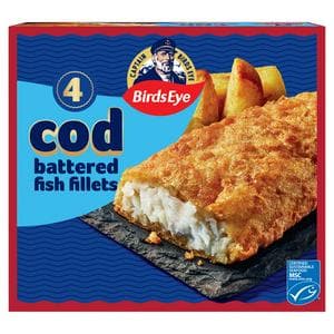 Birds Eye Battered Cod Fillets x4 400g