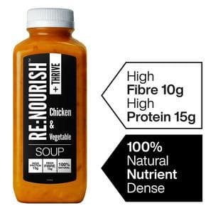 Renourish + Thrive 500g Chicken and Vegetable High Protein High Fibre Soup