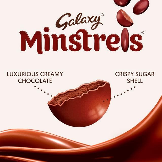 Galaxy Minstrels Milk Chocolate Buttons Sharing Pouch Bag 195g - gallery image 2