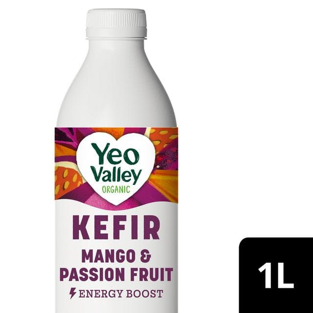 Yeo Valley Organic Kefir Mango & Passion Fruit 1L - gallery image 1