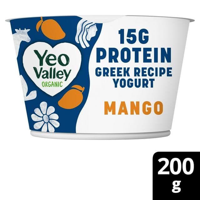 Yeo Valley Organic 200g Mango Greek Yogurt - gallery image 1