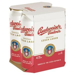 Budweiser Budvar Original Czech Lager 4 x 440ml