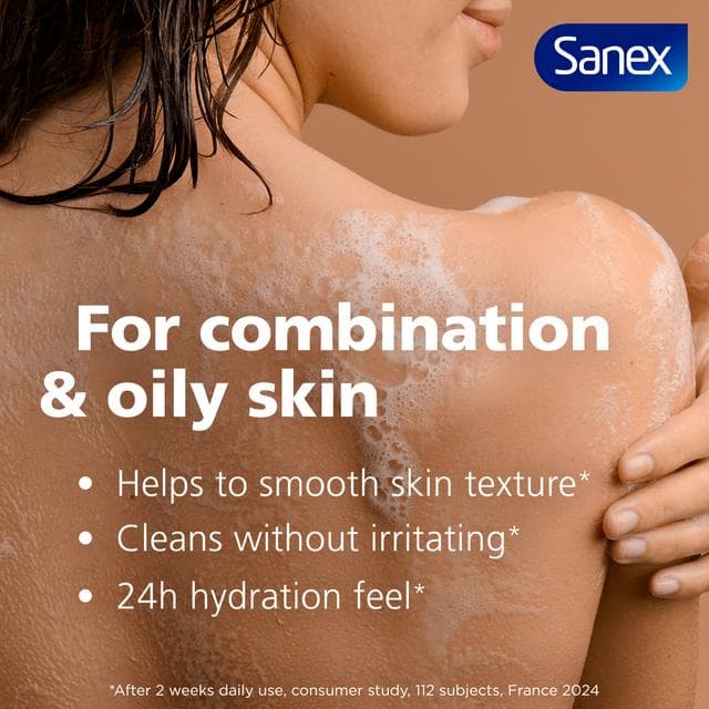 Sanex Skin Therapy Oily Skin Shower Gel Body Wash 450ml - gallery image 2