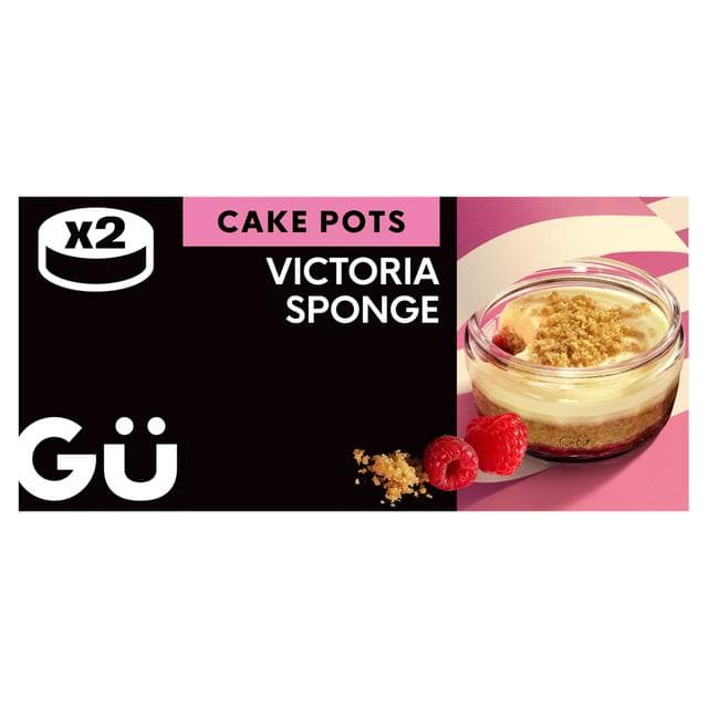 Gü Victoria Sponge Cake Pots Dessert 2x 74g - gallery image 1