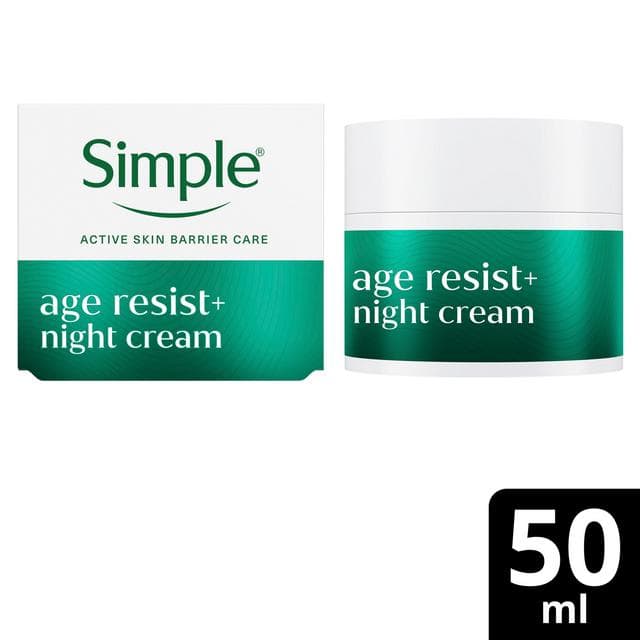 Simple Facial Moisturiser Age Resist+ Night 50ml - gallery image 2