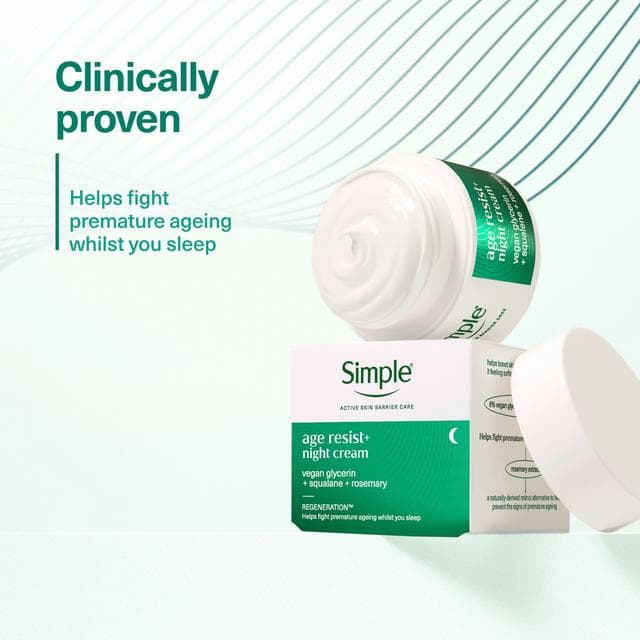 Simple Facial Moisturiser Age Resist+ Night 50ml - gallery image 3