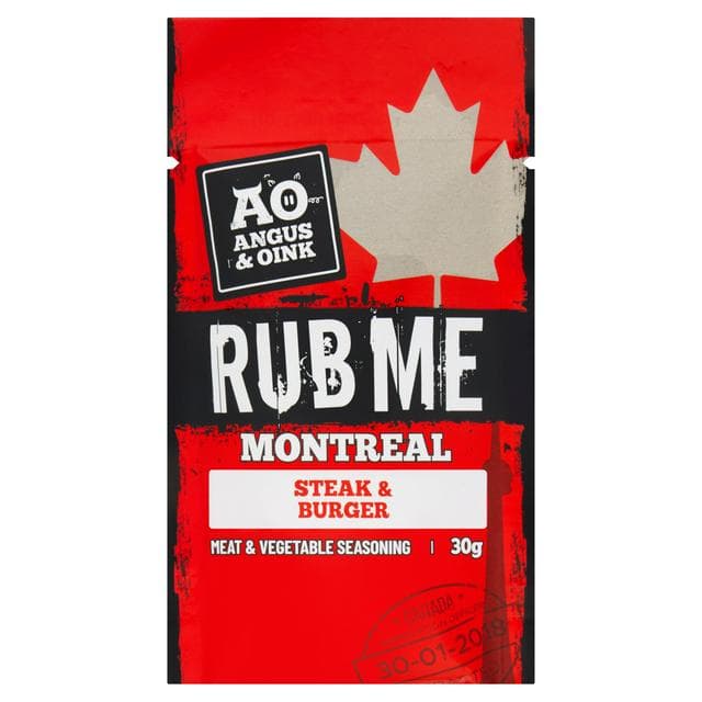 Angus & Oink Rub Me Montreal Steak & Burger Meat & Vegetable Seasoning 30g - gallery image 1