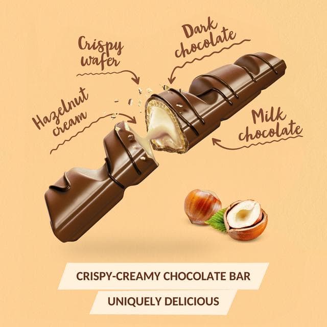 Kinder Bueno Milk Chocolate & Hazelnut Multipack 3 x 43g - gallery image 2