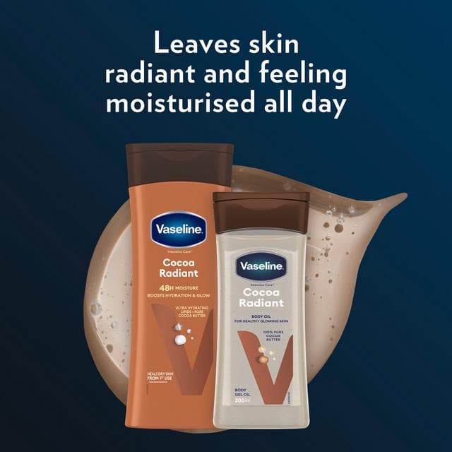 Vaseline Intensive Care Body Oil Cocoa Radiant 200ml - gallery image 4