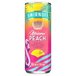 Smirnoff Miami Peach & Lemonade Ready to Drink 5% Vol 250ml