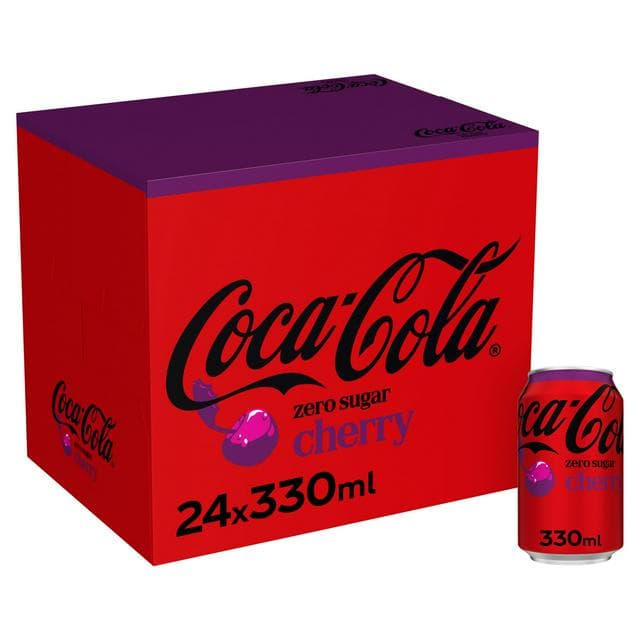 Coca-Cola Zero Sugar Cherry 24 x 330ml - gallery image 1