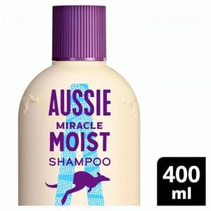 Aussie Miracle Moist Shampoo Moisture Quenching Formula to Revive Dry Hair 400ml
