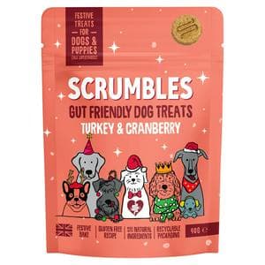 Scrumbles 90g Turkey & Cranberry Gut Friendly Dog Treats