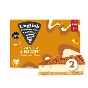 English Cheesecake Company Vanilla & Biscoff Cheesecake Slices x2 180g