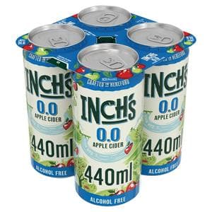 Inch's 0.0% Alcohol Free Apple Cider Cans 4 x 440ml