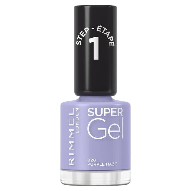 Rimmel London Super Gel Nail Polish Lacquer Purple Haze 028 12ml - gallery image 1