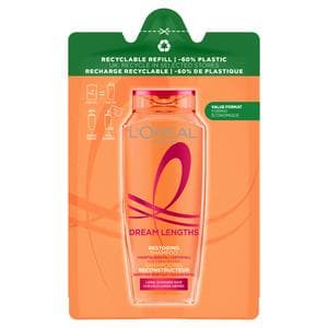 L'Oréal Paris Elvive Dream Lengths Restoring Shampoo Refill Pouch for Long Hair 250ml