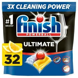 Finish Ultimate All in One Dishwasher Tablets Lemon x32