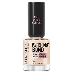 Rimmel Wonder Bond Care + Color Nail Polish 004 What to Wear 12ml