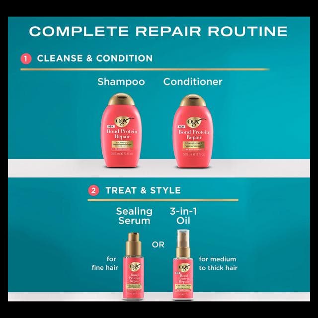 Ogx 200ml Bond Protein Repair 1 Minute Treatment Hair Mask - gallery image 5