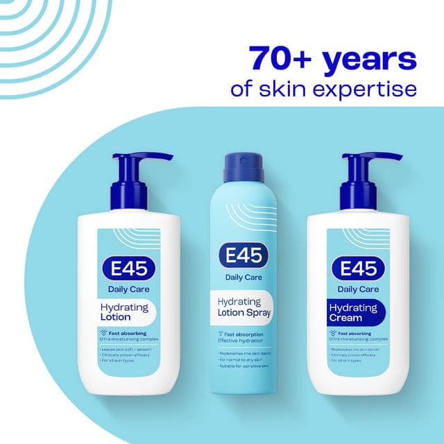 E45 Daily Non Greasy Moisturiser Body Lotion for Dry & Sensitive Skin 400ml - gallery image 3