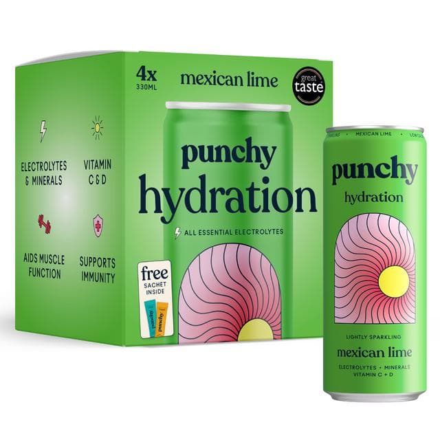 Punchy Hydration 4 x 330ml Mexican Lime Electrolyte Drinks - gallery image 2