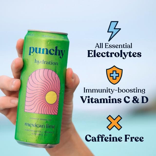 Punchy Hydration 4 x 330ml Mexican Lime Electrolyte Drinks - gallery image 3