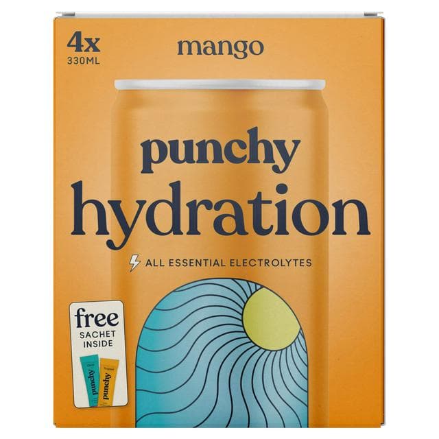 Punchy Hydration 4 x 330ml Mango Electrolyte Drinks - gallery image 1