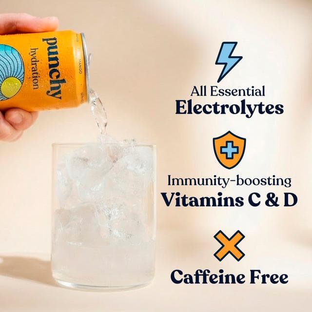 Punchy Hydration 4 x 330ml Mango Electrolyte Drinks - gallery image 2