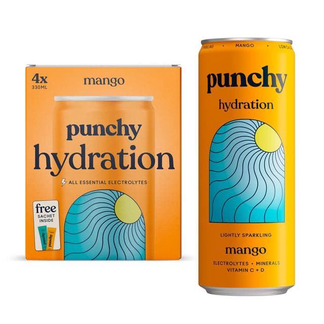 Punchy Hydration 4 x 330ml Mango Electrolyte Drinks - gallery image 6