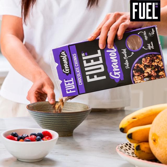 FUEL10K Chocolate Chunks Protein Granola Breakfast Cereal 400g - gallery image 6
