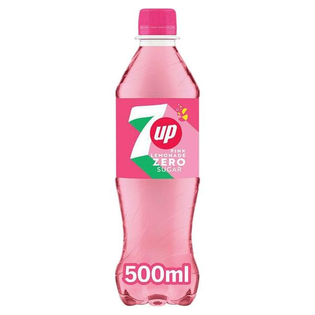 7UP Zero Sugar Pink Lemonade Bottle 500ml - gallery image 1