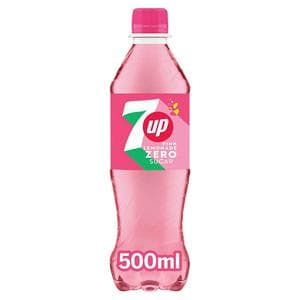 7UP Zero Sugar Pink Lemonade Bottle 500ml