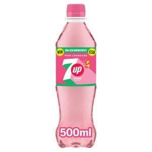 7UP Zero Sugar Pink Lemonade Bottle 500ml