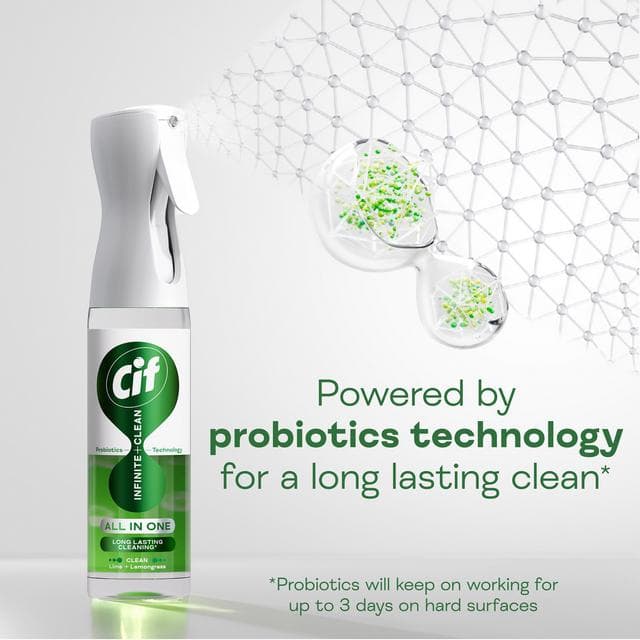 Cif Infinite Clean All in One Cleaner Spray Lime & Lemongrass 280ml - gallery image 4