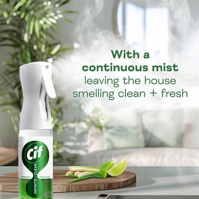 Cif Infinite Clean All in One Cleaner Spray Lime & Lemongrass 280ml - gallery image 6