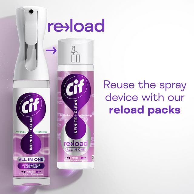 Cif Infinite Clean All in One Cleaner Reload Lavender & Eucalyptus 280ml - gallery image 2
