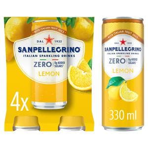 San Pellegrino Zero Lemon 4 x 330ml