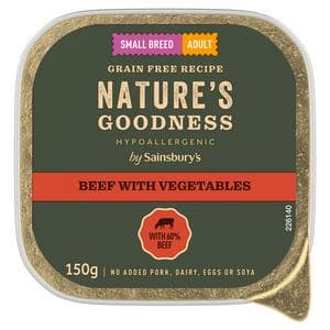 Sainsbury's Natures Goodness Adult Beef Dog Food 150g