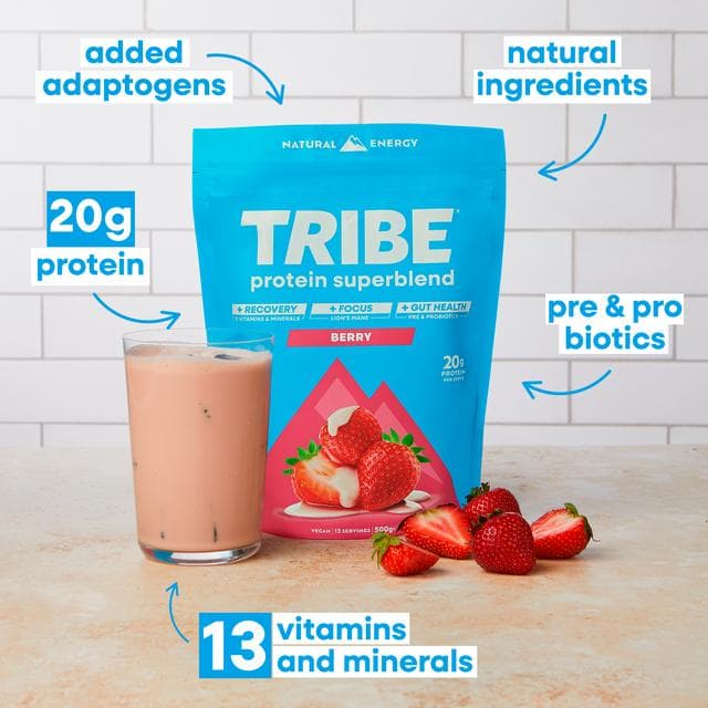 Tribe Protein Superblend Berry 500g - gallery image 3