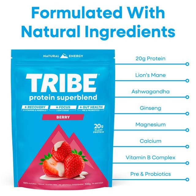 Tribe Protein Superblend Berry 500g - gallery image 5