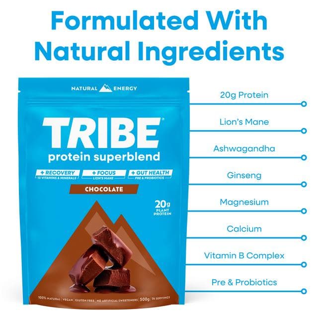 Tribe Protein Superblend Chocolate 500g - gallery image 5