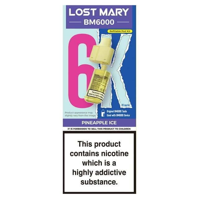Lost Mary BM6000 Pineapple Ice Refillable Pod Kit 20mg/ml - gallery image 1