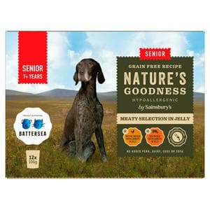 Sainsbury's Nature's Goodness Meaty Selection in Jelly Senior Dog Food 7+ Years 12 x 100g