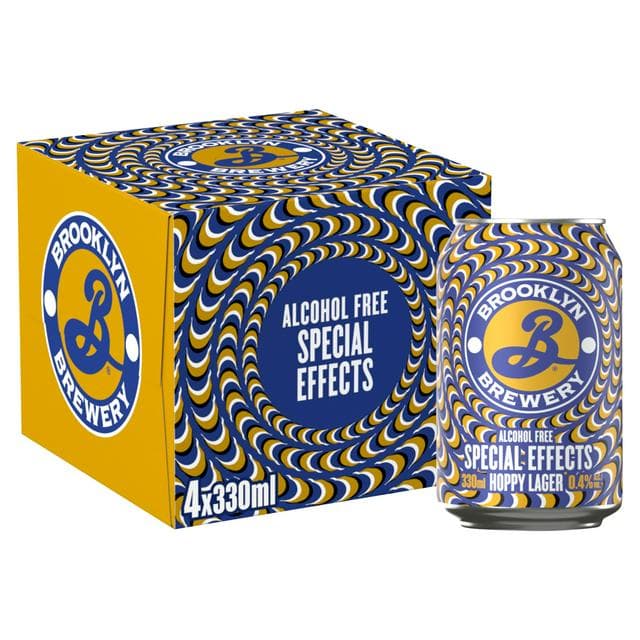 Brooklyn Special Effects Alcohol Free Lager Beer Cans 4 x 330ml - gallery image 1