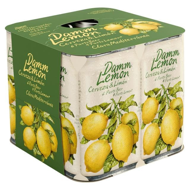 Damm Lemon Flavoured Beer 4 x 330ml - gallery image 1